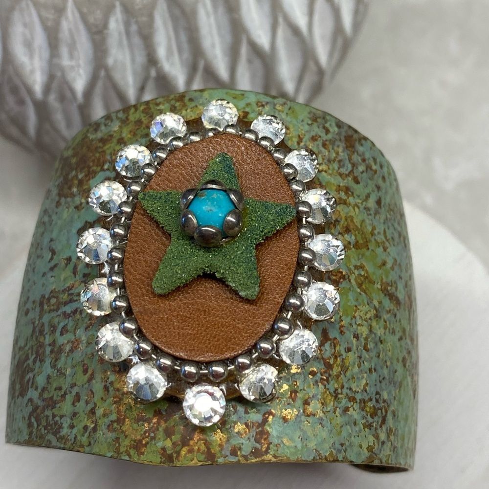 Rustic Metal Cuff Bracelet - Picture 3 of 6